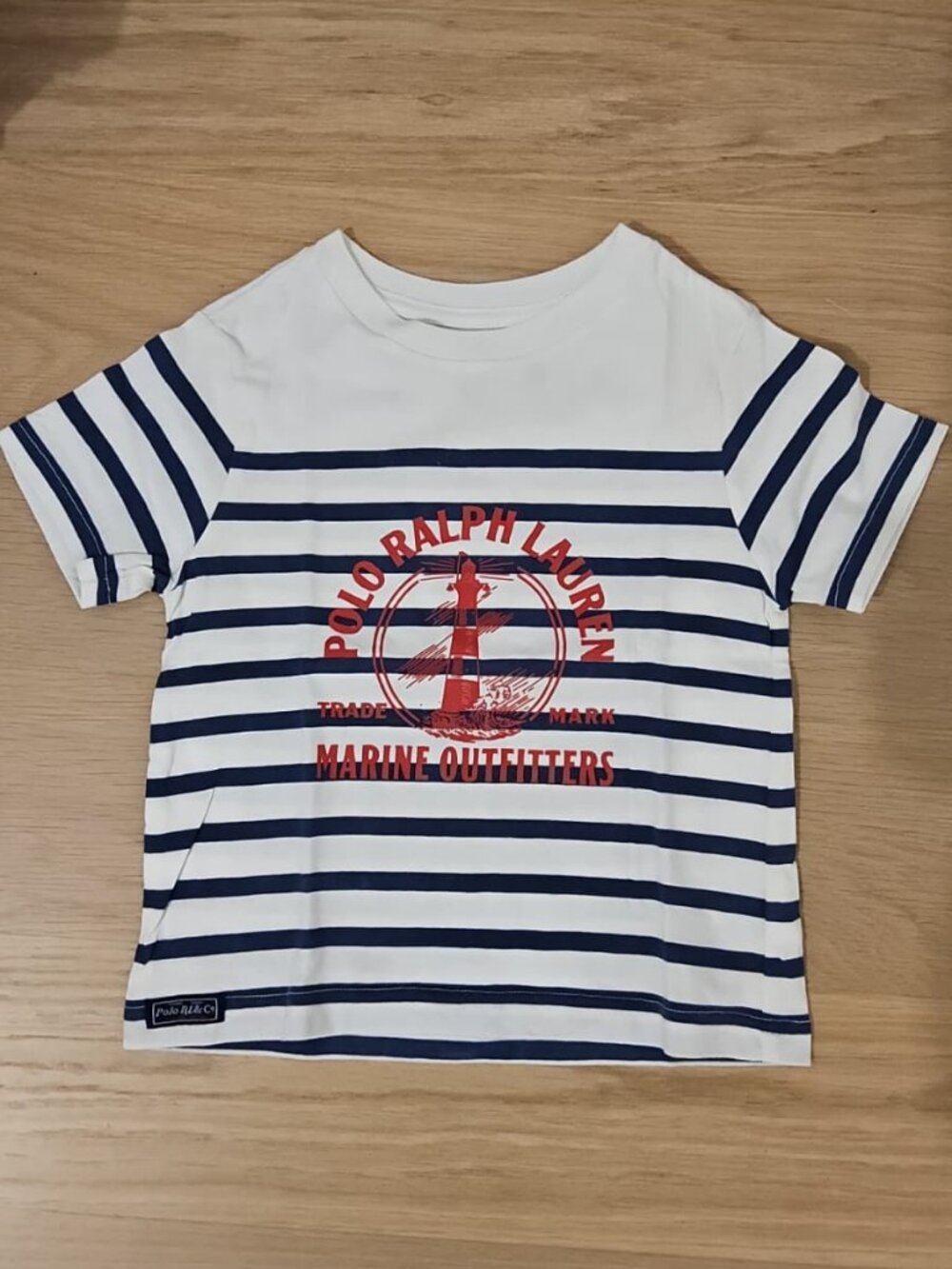 Polo Ralph Lauren Boys Marine Outfitters Lighthouse Striped Tee Size 3
